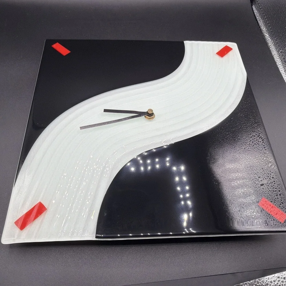 Fused Art Glass Clock 12